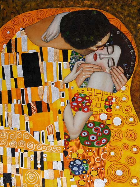 The Kiss Detail - Gustav Klimt Painting